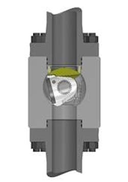 Illustration of Interventek’s in-riser Revolution valve Illustration of Interventek’s in-riser Revolution valve