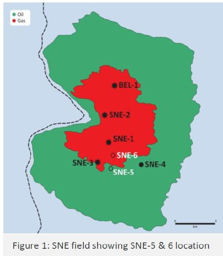 Deepwater SNE oil field appraisal wells offshore Senegal