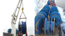 The HHL Richards Bay delivering reels for the Jangkrik Complex projects