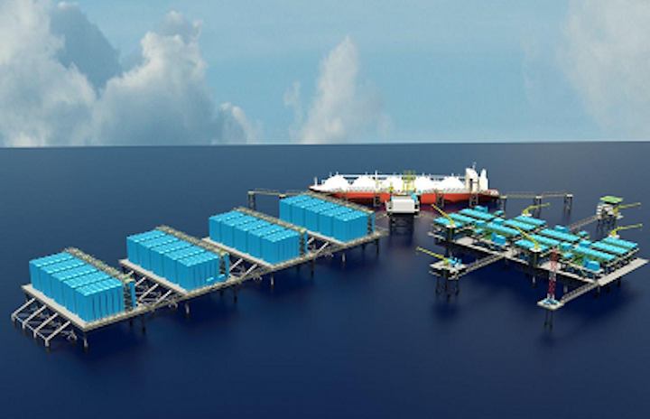 Honghua Offshore Designs Lng Production Platform Offshore