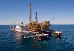 Brent Delta topsides onboard the Pioneering Spirit Brent Delta topsides onboard the Pioneering Spirit