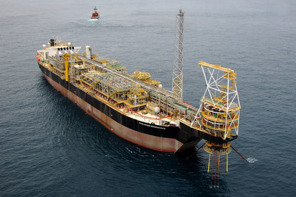 FPSO Kwame Nkrumah operates at the Jubilee oil field offshore Ghana