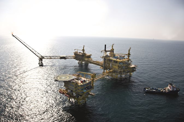 Dan platform in the Danish North Sea