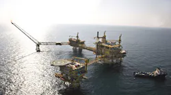 Dan platform in the Danish North Sea