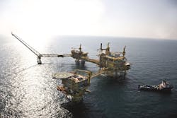 Dan platform in the Danish North Sea Dan platform in the Danish North Sea