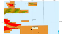Well 7121/8-1 in license PL 849 in the Barents Sea