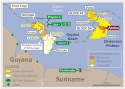 Tullow Oil prospects offshore Guyana