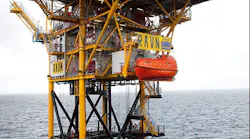 Ravn production platform in the Danish North Sea