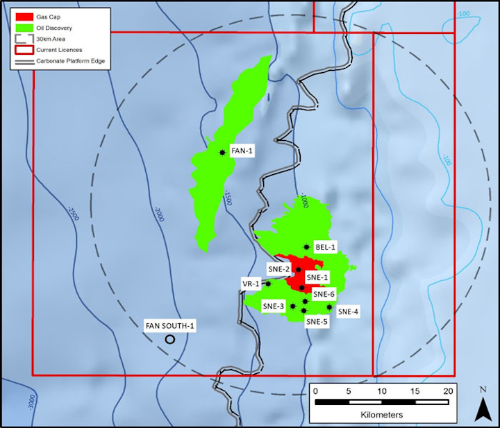 SNE oil field appraisal wells offshore Senegal