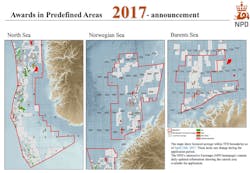 Norway awards in predefined areas Norway awards in predefined areas