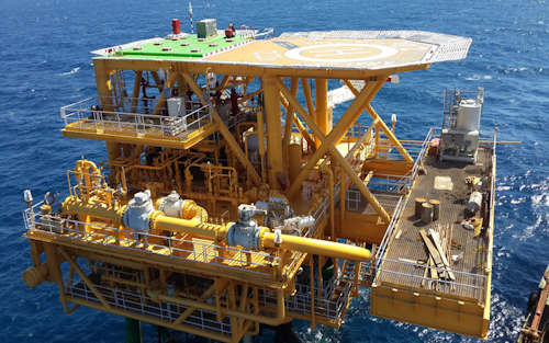 Sea Swift platform at the Amal field in the Gulf of Suez offshore Egypt