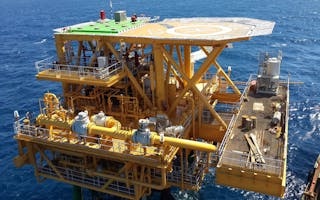 Sea Swift platform at the Amal field in the Gulf of Suez offshore Egypt
