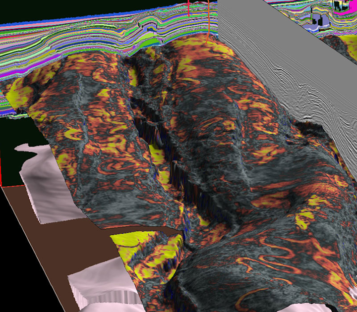 Stratal-Slice from within the Upper Wilcox Formation from the Encontrado project