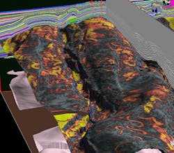 Stratal-Slice from within the Upper Wilcox Formation from the Encontrado project Stratal-Slice from within the Upper Wilcox Formation from the Encontrado project