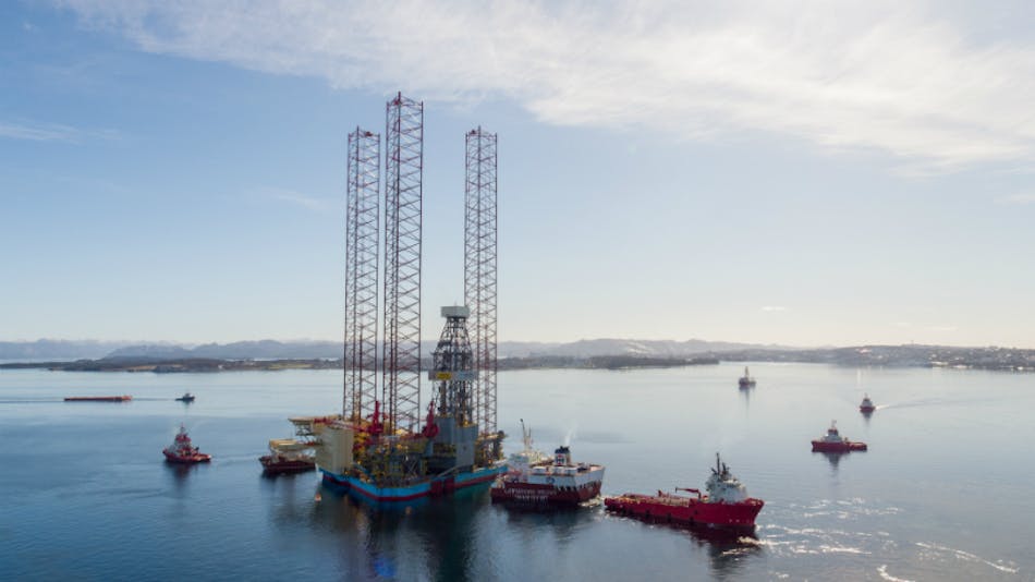 The Maersk Invincible jackup drilling rig