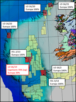 Frontier exploration licenses in the Porcupine basin offshore Ireland