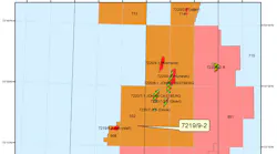Well 7219/9-2 on production license 532 in the Barents Sea