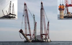 CAPE Holland&rsquo;s Vibro lifting tool lifting in the Dutch North Sea