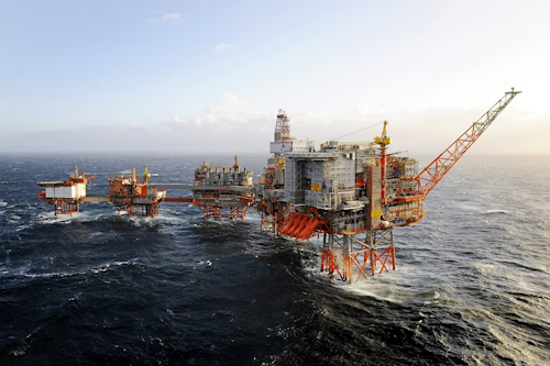 Valhall field complex offshore Norway