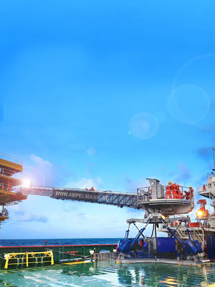 Ampelmann Offshore Gangway Adapted For Smaller Vessels Offshore Ampelmann Offshore Gangway Adapted For Smaller Vessels Offshore