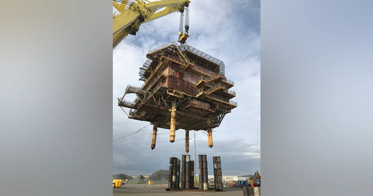Shell Leman Compression Platform Boskalis brings defunct North Sea Leman platform to Great Yarmouth ...