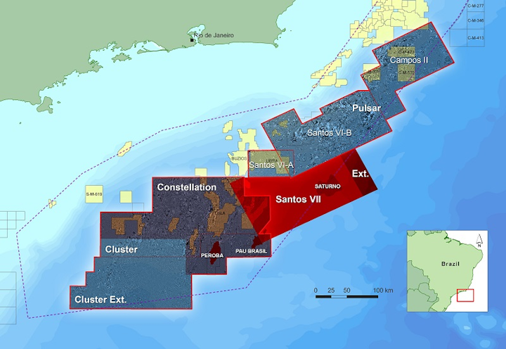 CGG multi-client surveys in the Santos basin, including the Santos VII extension
