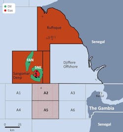 Blocks A2 and A5 offshore The Gambia Blocks A2 and A5 offshore The Gambia