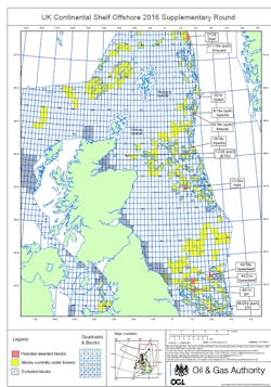 UKCS 2016 Supplementary Offshore Licensing Round
