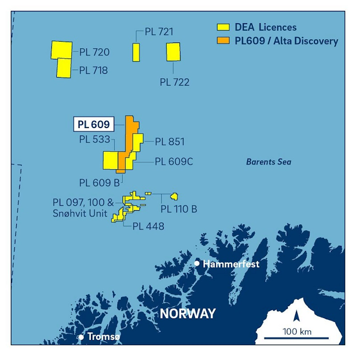 License PL609 in the southern Barents Sea