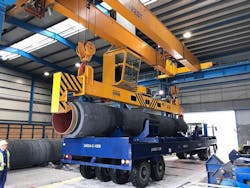 Concrete weight coating begins for Nord Stream 2 pipes Concrete weight coating begins for Nord Stream 2 pipes