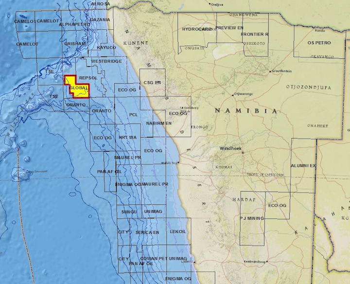 block PEL 0029 offshore Namibia