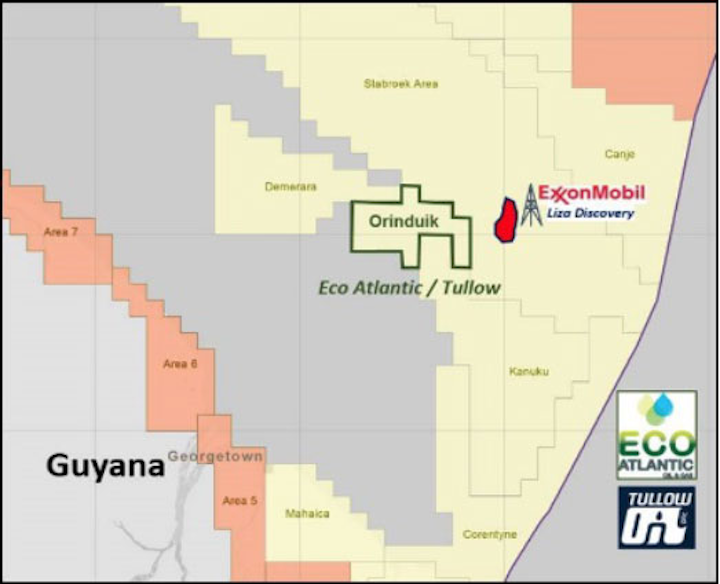 Orinduik block offshore Guyana