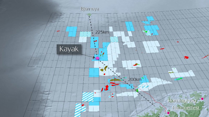 Kayak in the Barents Sea