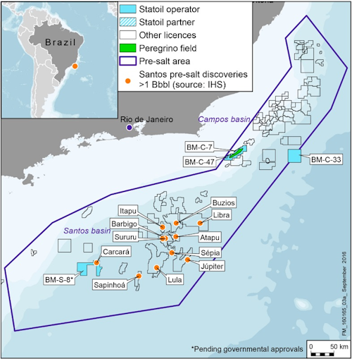 BM-S-8 license in the Santos basin offshore Brazil