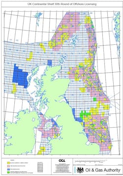 UKCS 30th Offshore Licensing Round