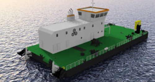 Dive support barge