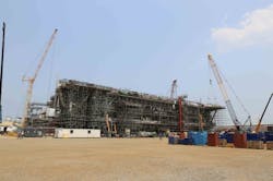 Main support frame of the Johan Sverdrup Phase 1 drilling platform Main support frame of the Johan Sverdrup Phase 1 drilling platform