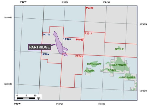 Partridge prospect in the UK central North Sea