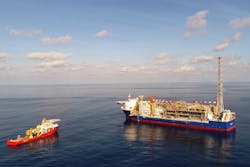 FPSO Ichthys Venturer moored in the Ichthys field offshore Australia FPSO Ichthys Venturer moored in the Ichthys field offshore Australia