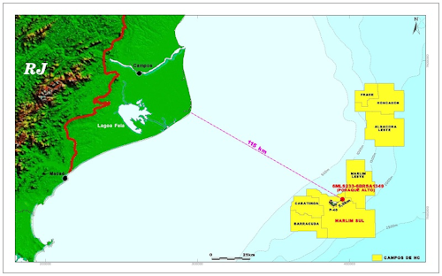 Poraquê Alto prospect in the presalt layer of the Campos basin