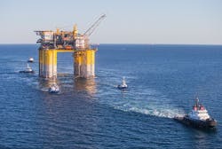 Stampede TLP heading to the deepwater Gulf of Mexico Stampede TLP heading to the deepwater Gulf of Mexico