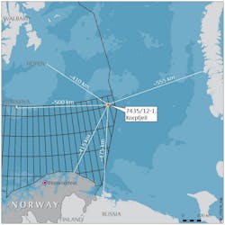 Korpfjell structure well 7435/12-1 on license PL859 Korpfjell structure well 7435/12-1 on license PL859