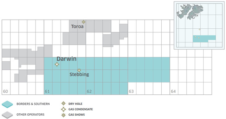 Borders & Southern's production licenses offshore the Falkland Islands