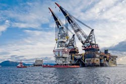 Thailf connecting the three modules for the Johan Sverdrup drilling platform