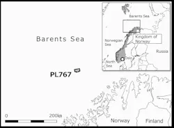 Exploration license PL767 in the western Barents Sea Exploration license PL767 in the western Barents Sea