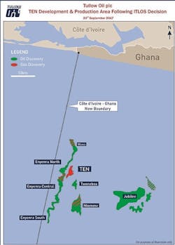 Maritime boundary between Ghana and Ivory Coast