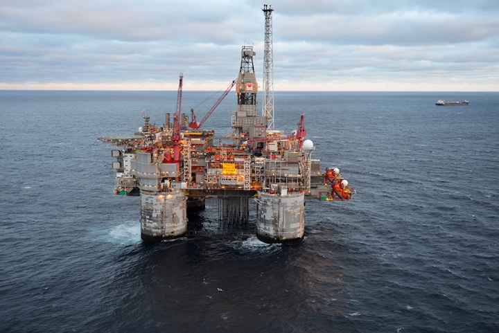 Heidrun platform in the Norwegian Sea