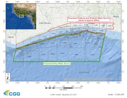 The proposed phases of the airborne multi-client program offshore Côte d’Ivoire The proposed phases of the airborne multi-client program offshore Côte d’Ivoire