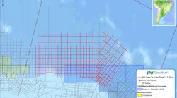 multi-client 2D seismic survey over the Ceara basin offshore northern Brazil