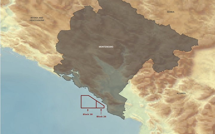 Blocks 4218-30 and 4219-26 offshore Montenegro